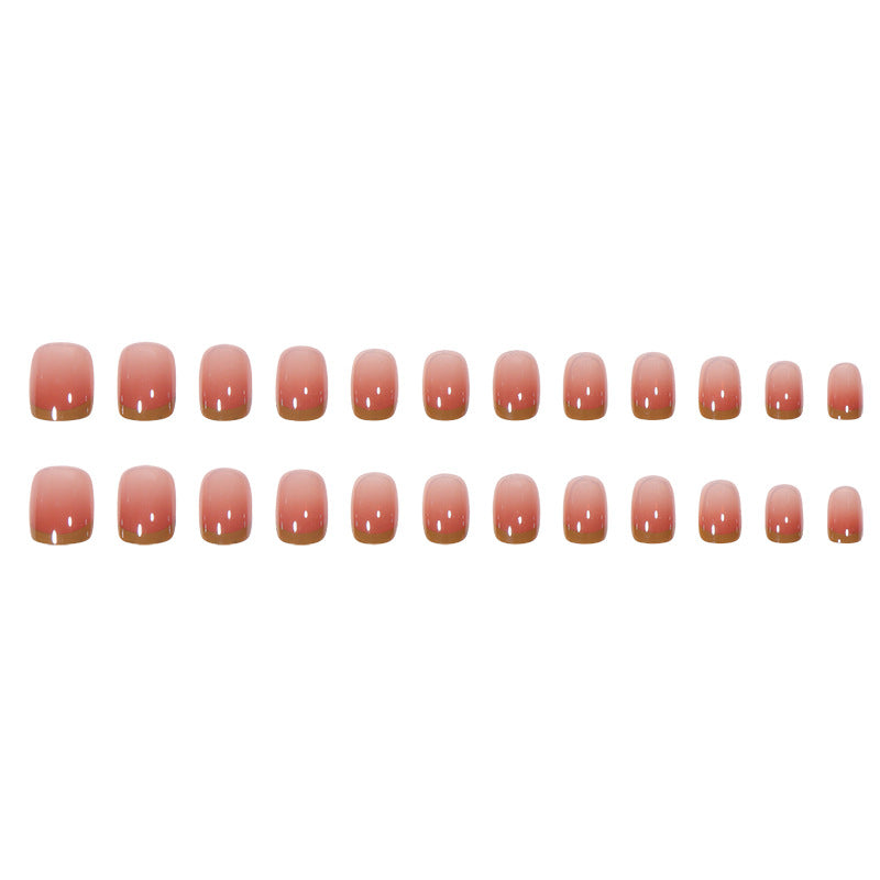 Elegant French Tip Press-On Nails with Pearlescent Finish Stornfield