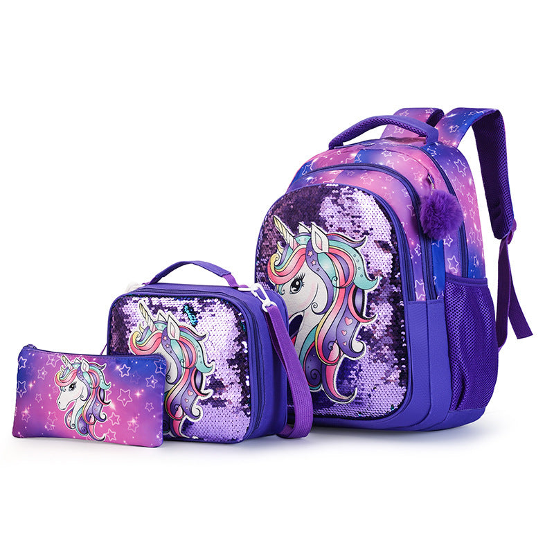 Unicorn-Themed Multi-Piece Backpack Set