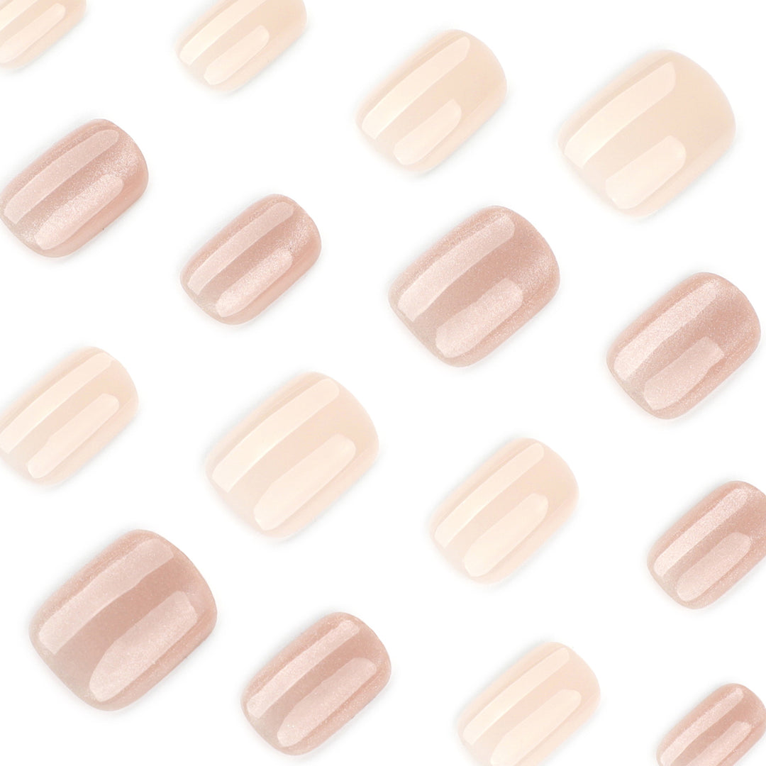 Artificial nail extensions with elegant glitter effect Stornfield