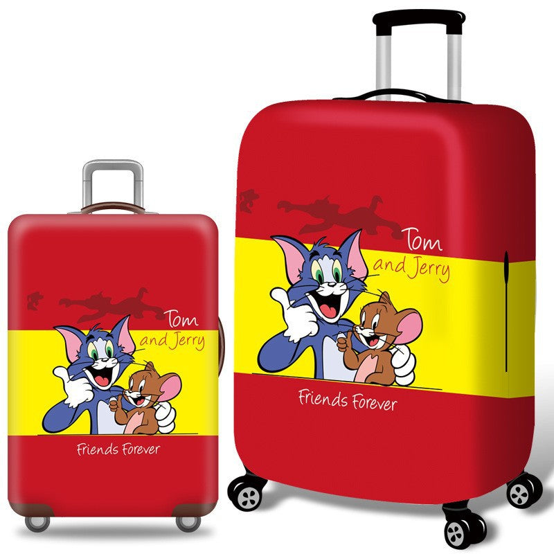 Unisex nan hard shell suitcase with Tom and Jerry design, telescopic handle and smooth-running swivel wheels Stornfield