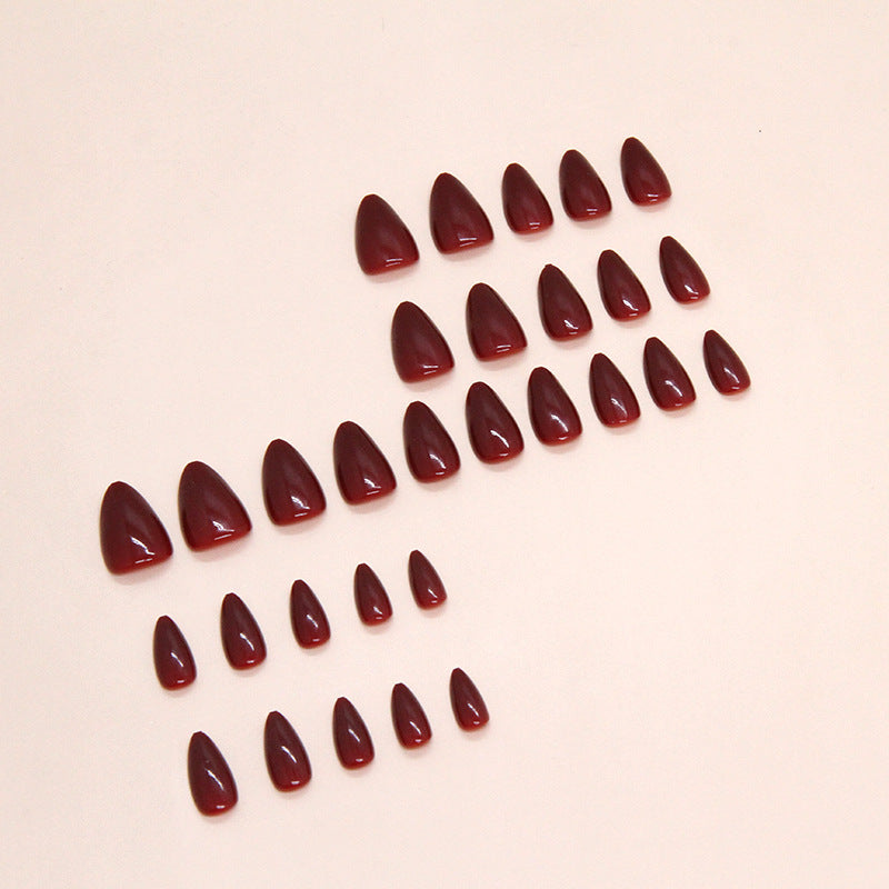 Elegant Glossy Almond Press-On Nail Tips Stornfield