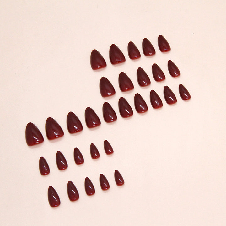 Elegant Glossy Almond Press-On Nail Tips Stornfield