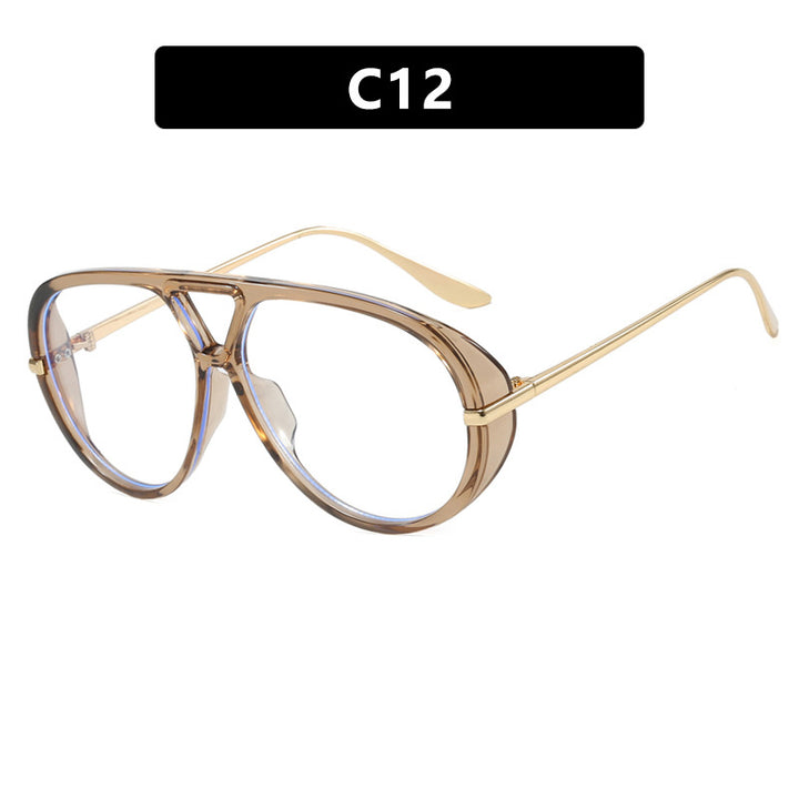Women's oversized sunglasses with elegant plastic frame and mirrored lenses Stornfield