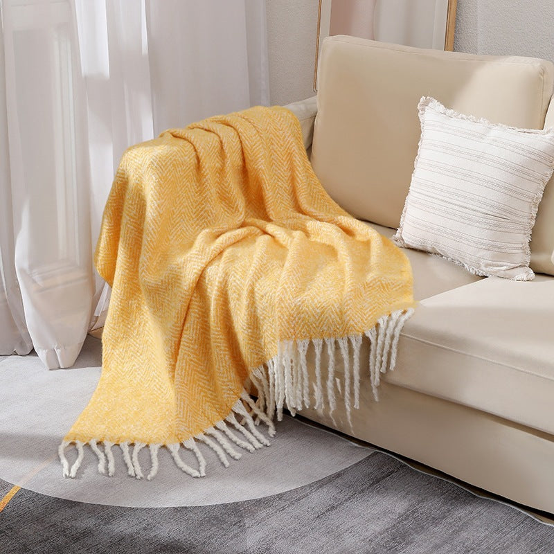 Herringbone Woven Throw Blanket