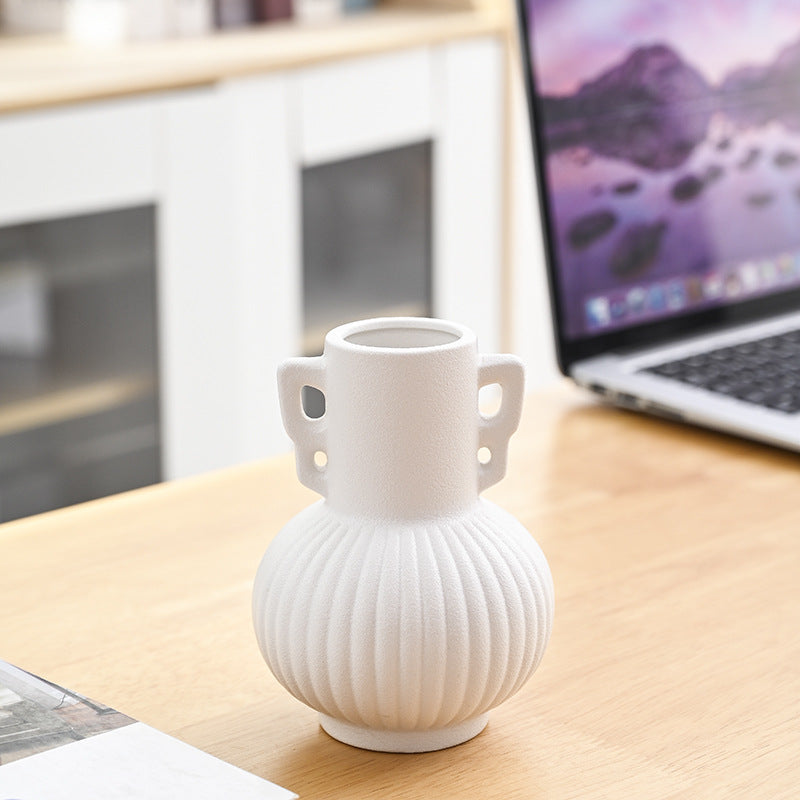 Textured Decorative Ceramic Flower Vase Stornfeild