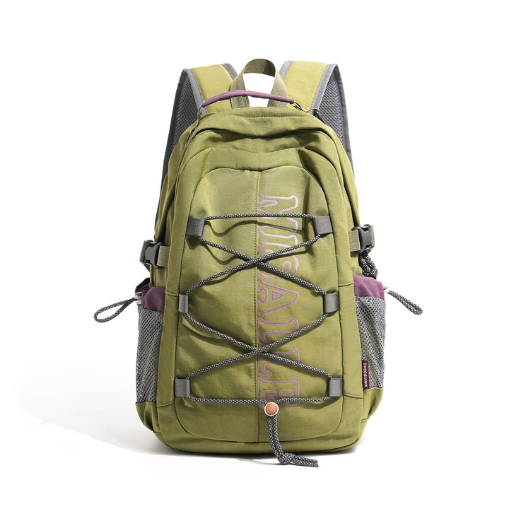 Unisex spacious leisure and travel backpack with padded laptop compartment and elastic front bungee Stornfield