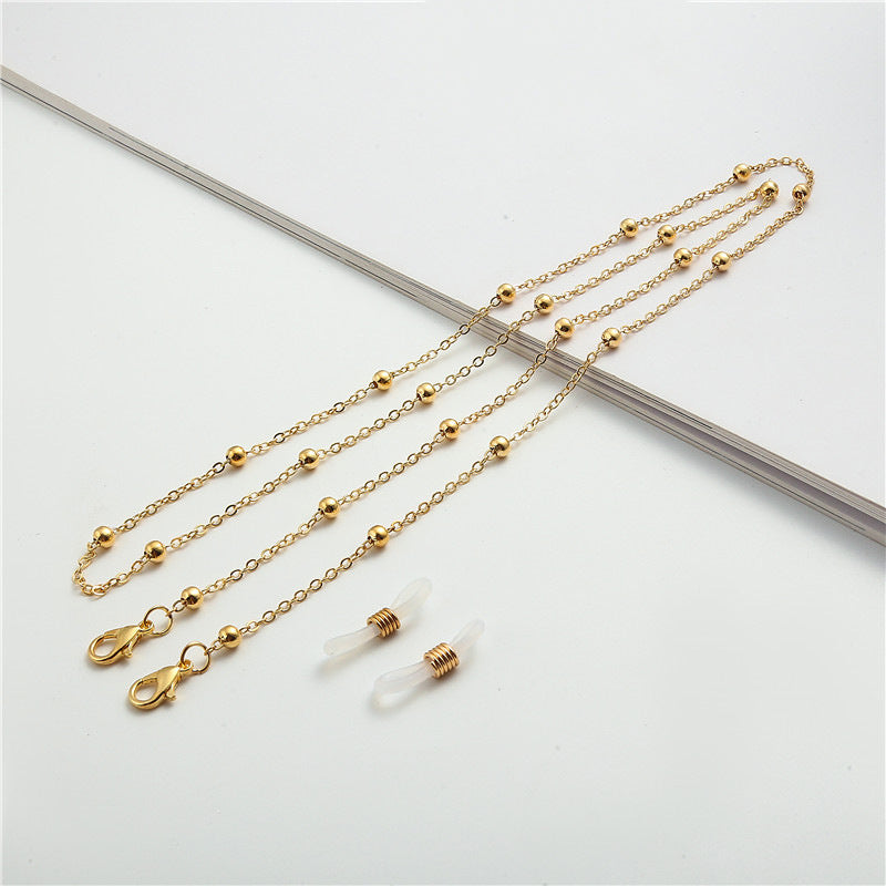 Stylish Glasses Strap Made of Stainless Steel with Bead-Shaped Design Elements Stornfield