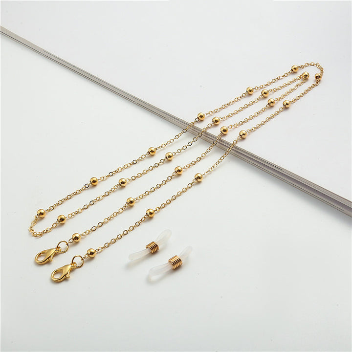 Stylish Glasses Strap Made of Stainless Steel with Bead-Shaped Design Elements Stornfield