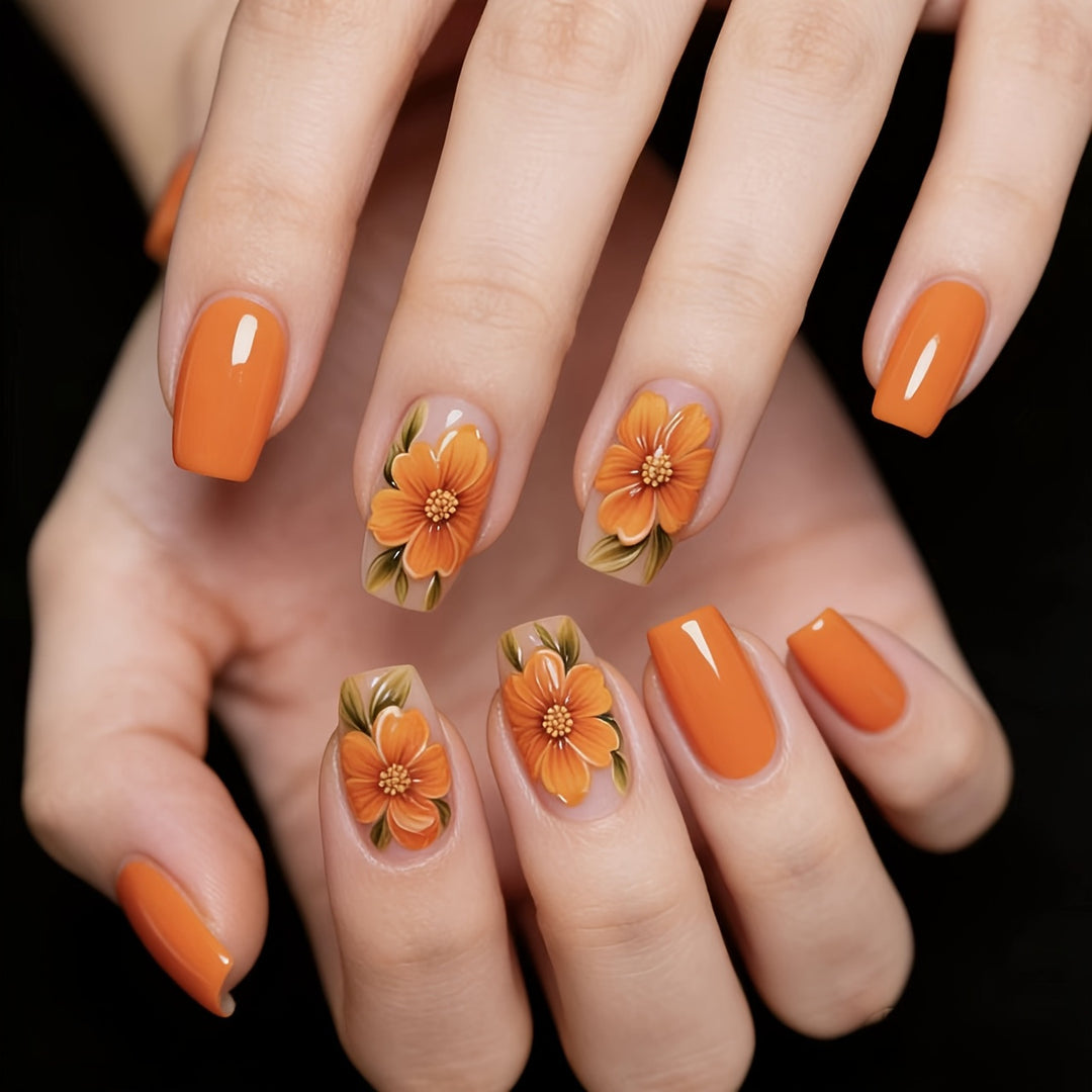 Artificial nails with floral design Stornfield