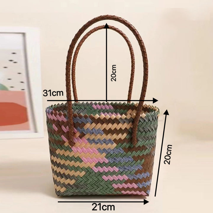 Handmade basket bag with stylish braiding pattern Stornfield