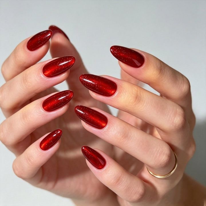Premium Glossy Almond-Shaped Press-On Nails Stornfield