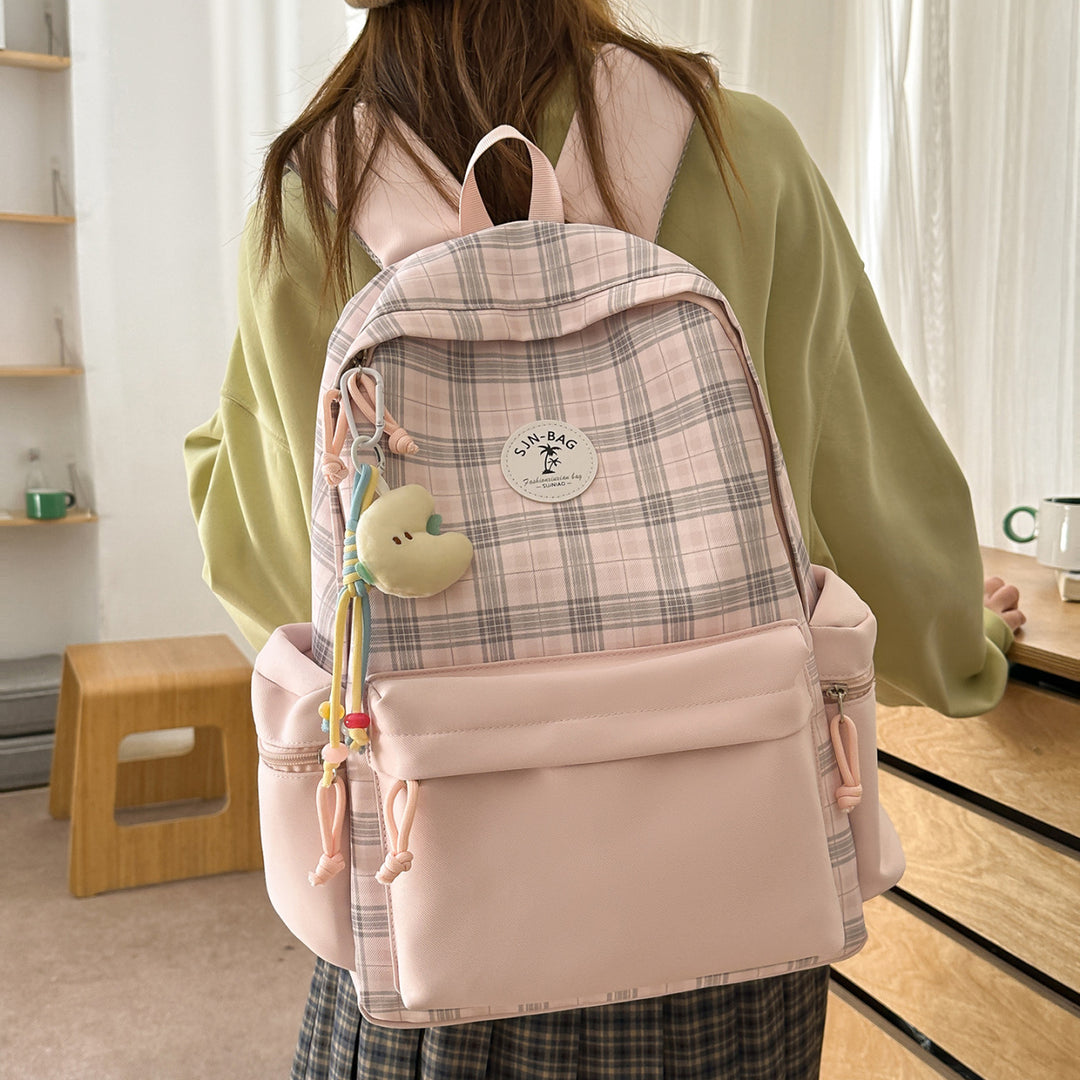 Stylish Plaid Backpack Stornfield