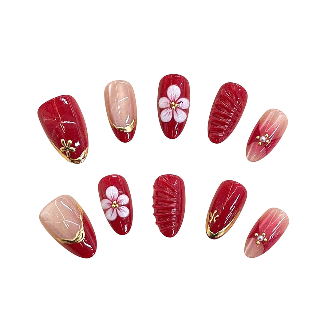Artistic Cherry Blossom Design Press-On Nails Stornfield