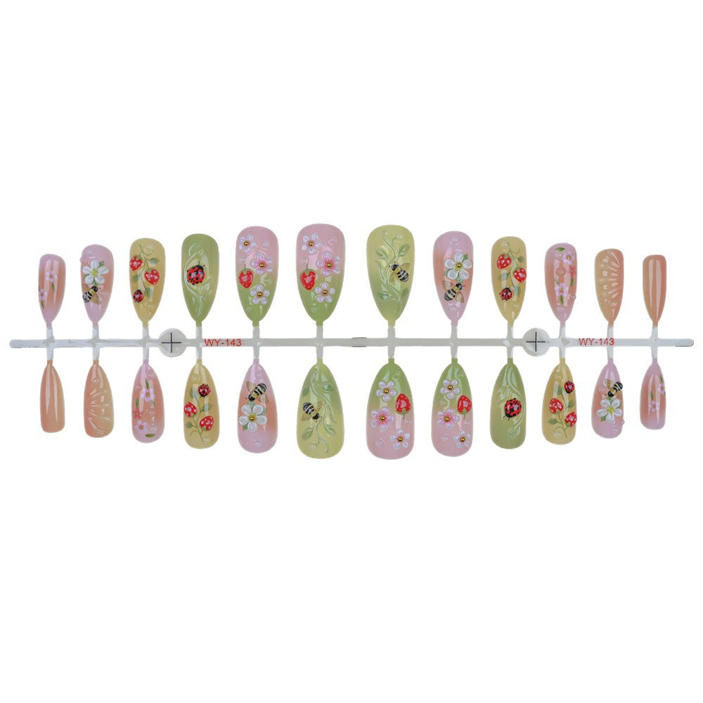 Artistic Floral Design Press-On Nails Stornfield