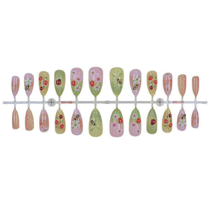 Artistic Floral Design Press-On Nails Stornfield