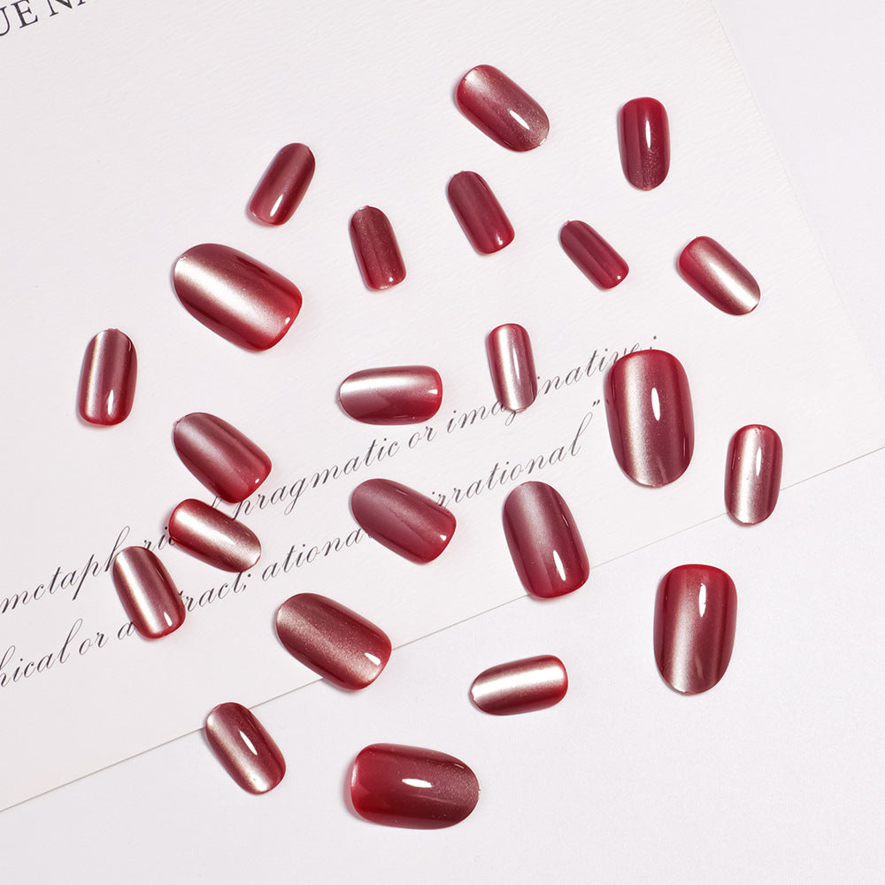 Glossy Almond-Shaped Press-On Nails Set Stornfield