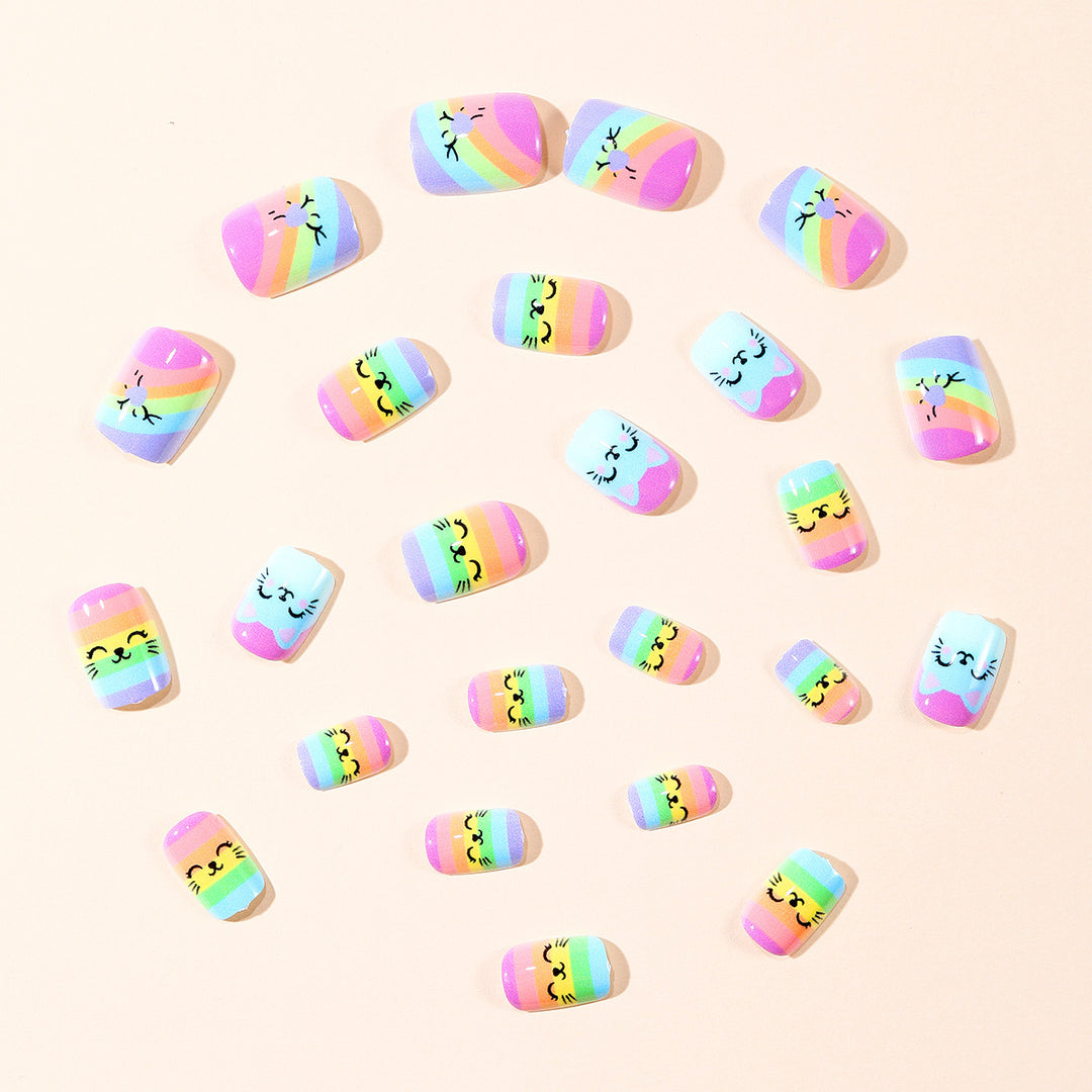 Playful Cat-Themed Nail Art Set Stornfield