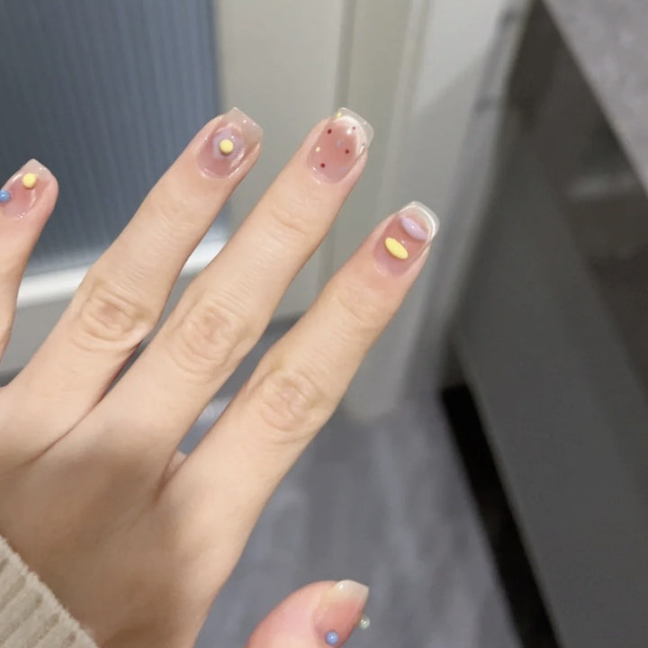 Decorative Press-On Nail Art Set with Creative Patterns