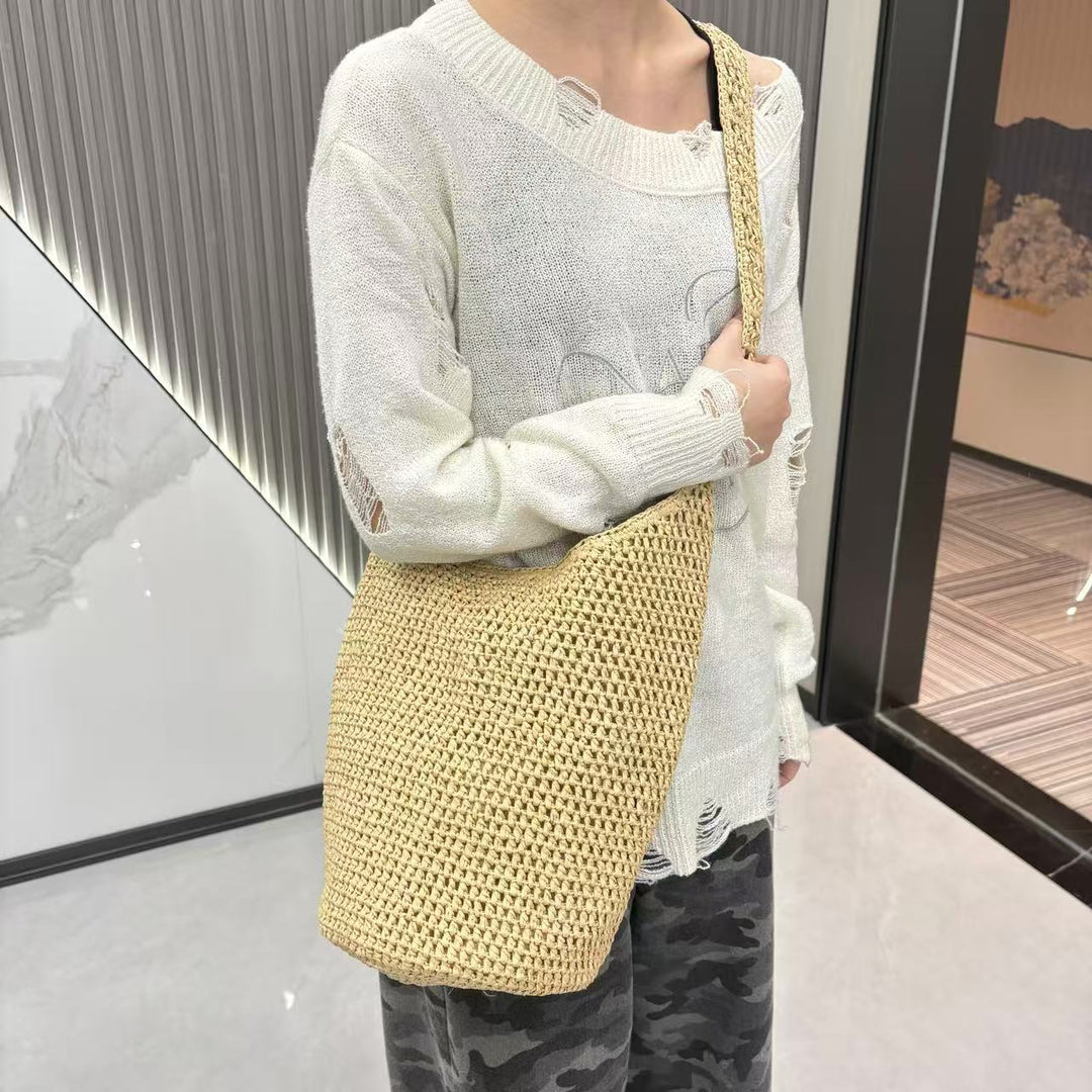 Braided Natural Material Tote Bag Stornfield