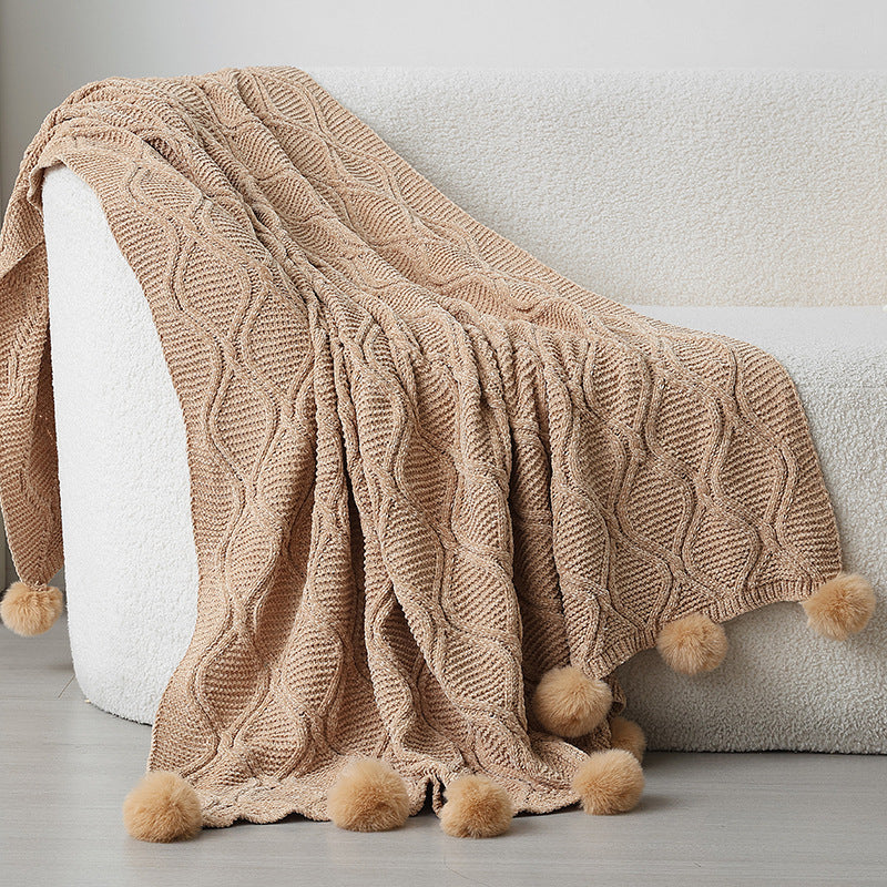 Decorative Knitted Throw Blanket