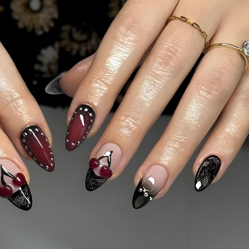 Nail art set with playful fruit and flower designs Stornfield