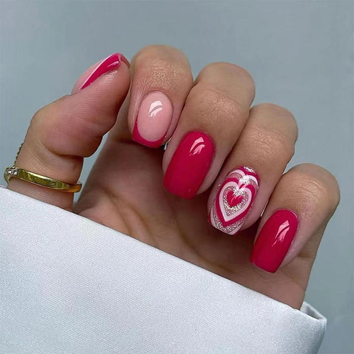 Heart-Embellished Nail Art Stornfield
