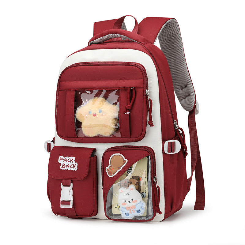 Playful backpack with transparent compartments Stornfield