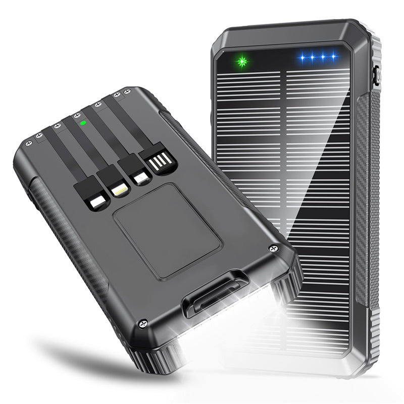 Power bank with solar charging function and integrated LED lamp Stornfield