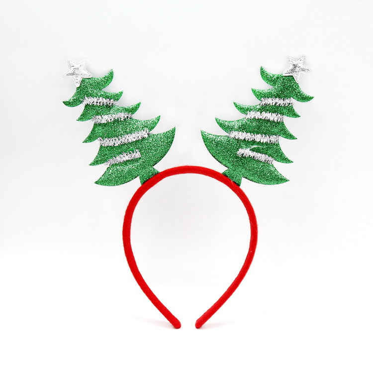 Festive Christmas headband with fun Santa figures