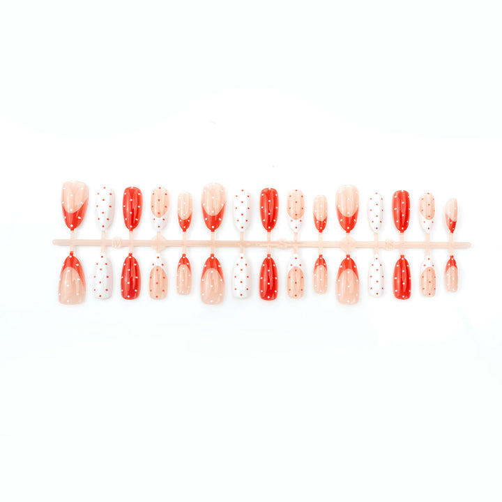 Creative nail art set with playful polka dot design Stornfield