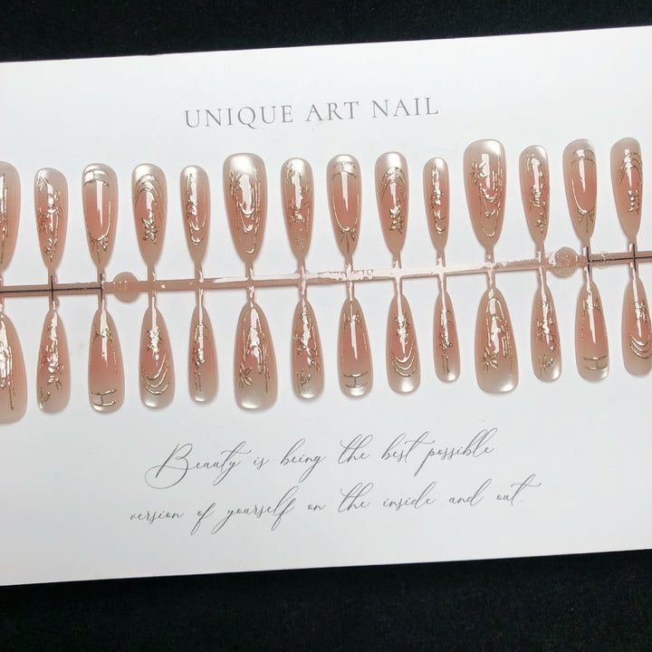 Floral Vintage Press-On Nail Set