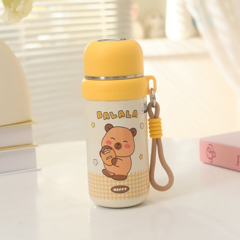Ladies thermos bottle with animal motif and carrying strap Stornfield