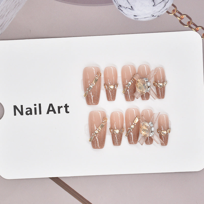 Luxury Decorative Crystal Press-On Nails Stornfield