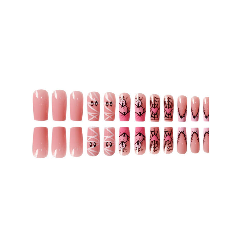Thematic Halloween-Inspired Press-On Nail Art Extensions Stornfield