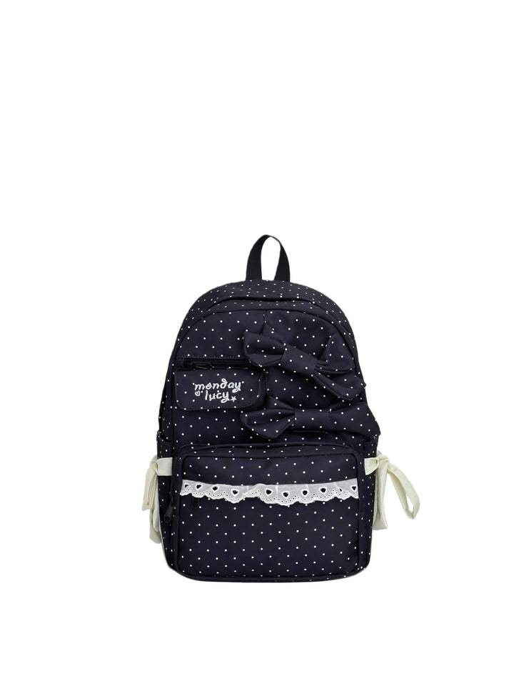Backpack with Playful Bows and Practical Storage Solutions Stornfield