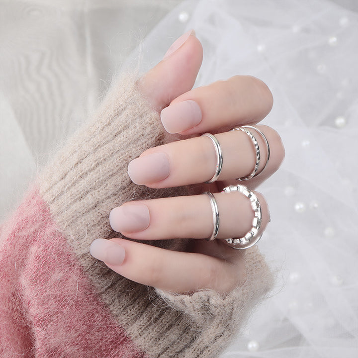 Matte Press-On Nail Set Stornfield