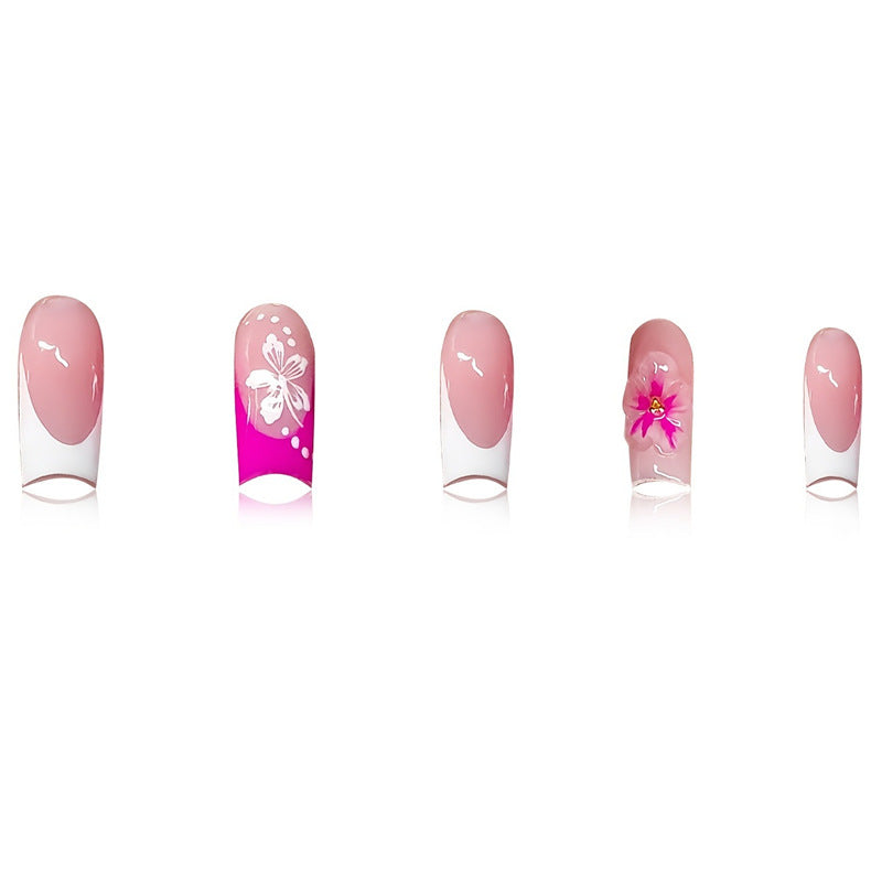 Floral Accent Decorative Press-On Nails Stornfield