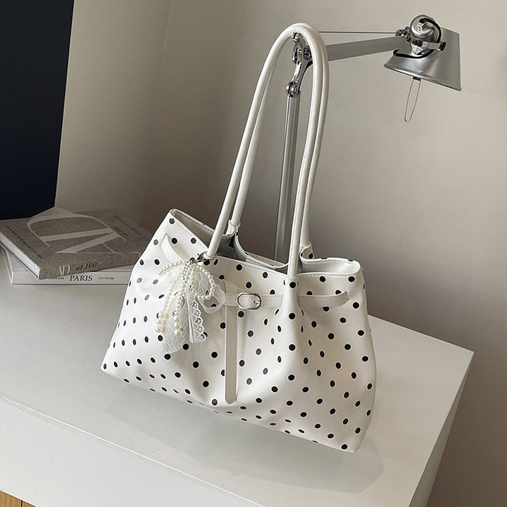 Polka Dot Structured Handbag
