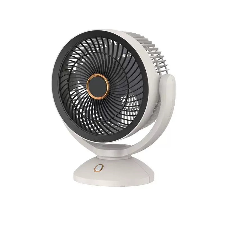 Unisex universal size compact oscillating table fan with adjustable tilt angle, quiet brushless motor and USB charging Stornfield