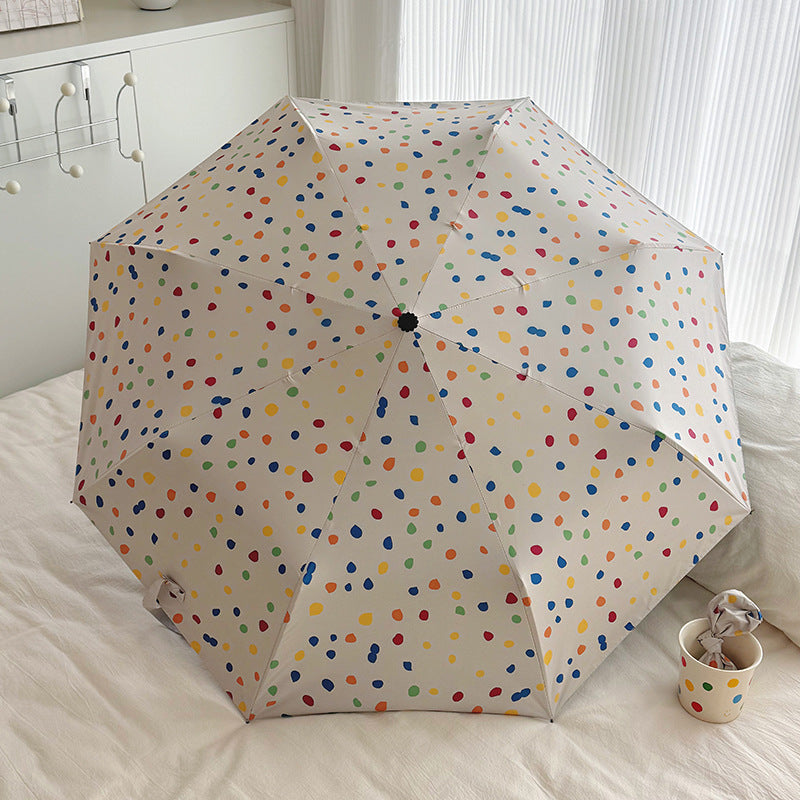 Women Multi-Purpose Foldable Shoulder Bag with Colorful Polka Dot Pattern Stornfield