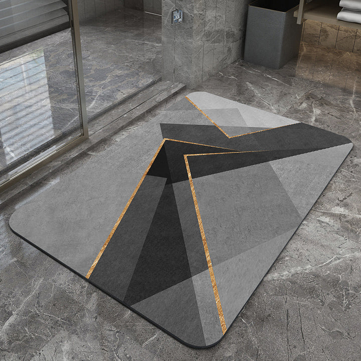 Modern Geometric Bath Mat Stornfield