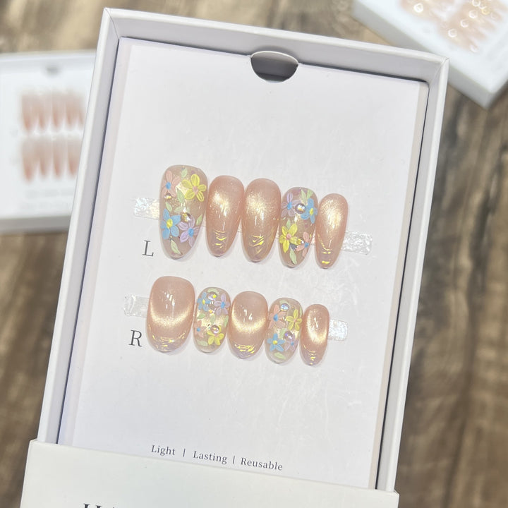 Floral Art Press-On Nail Set Stornfield