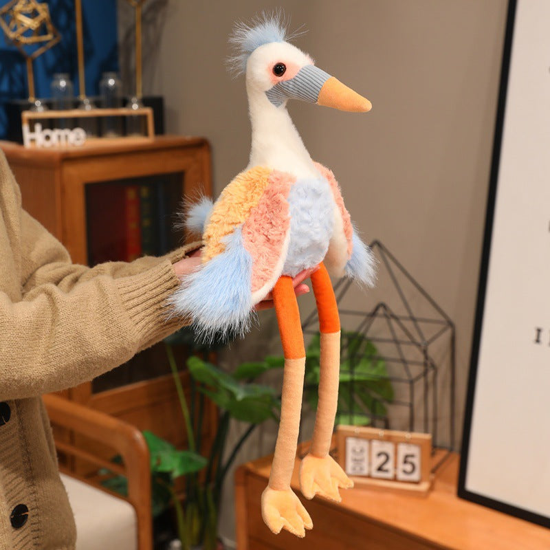 Long-Legged Plush Seabird Stuffed Toy with Fluffy Wings and Bendable Legs Stornfield