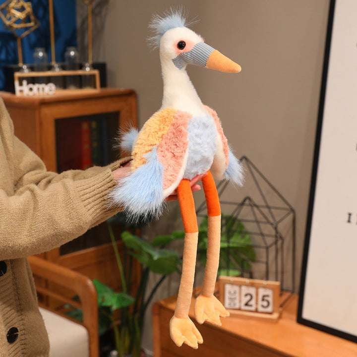 Long-Legged Plush Seabird Stuffed Toy with Fluffy Wings and Bendable Legs Stornfield