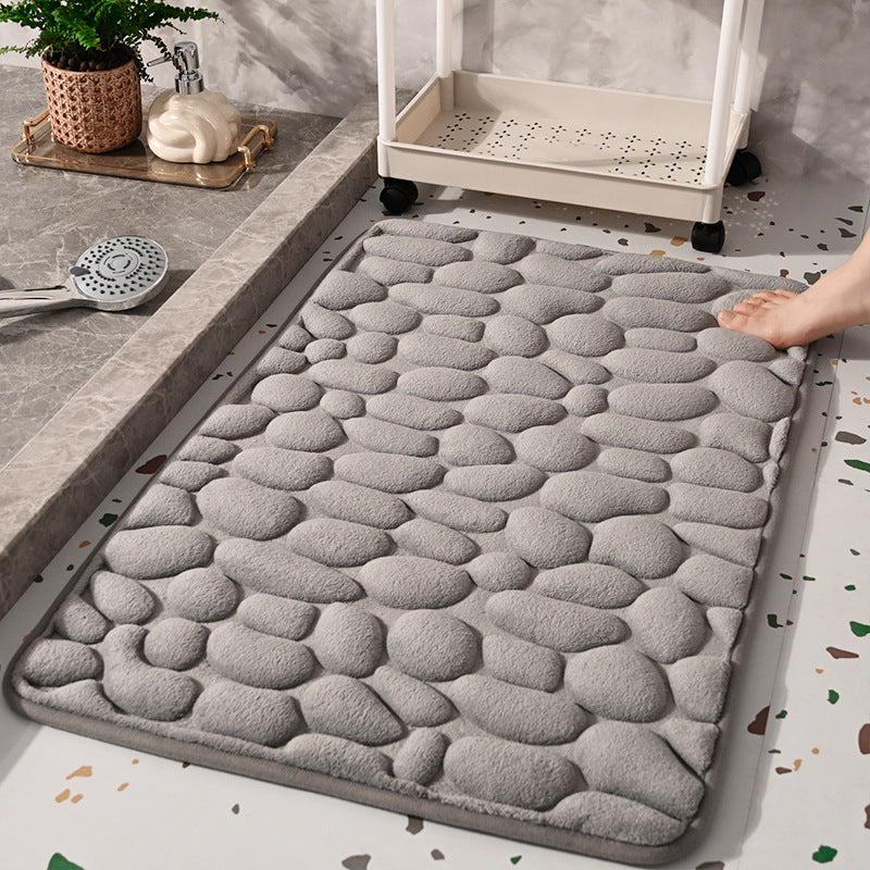 Anti-Slip Pebble-Texture Bath Mat