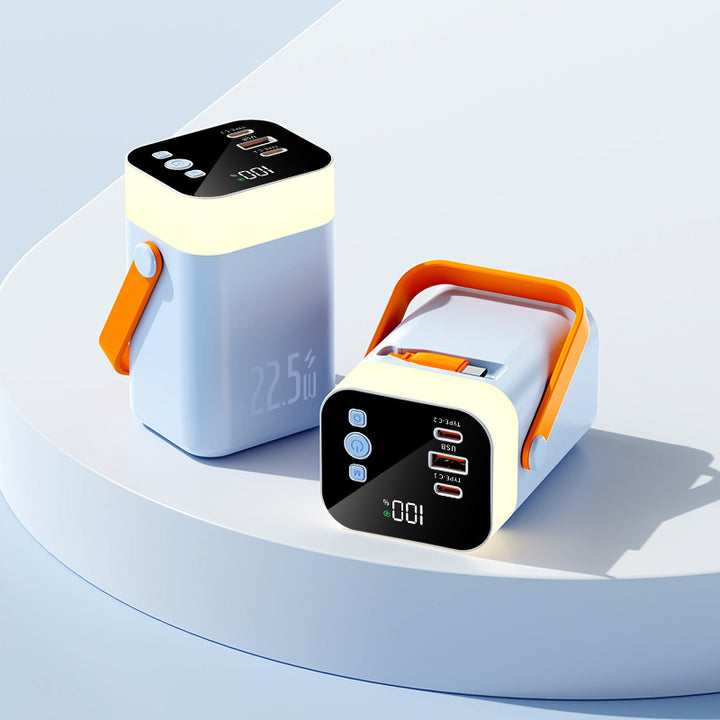 Practical powerbank with carrying handle and multiple connections Stornfield