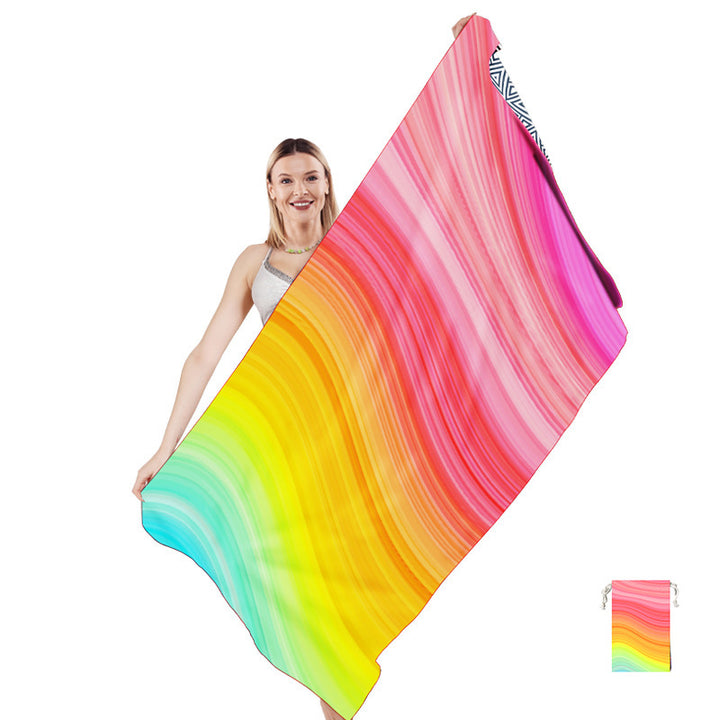 Multifunctional beach towel in creative mandala design Stornfield