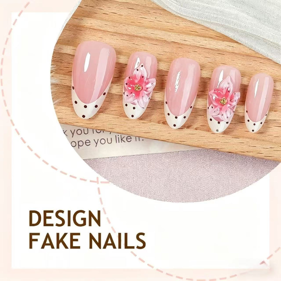 Artistic Floral Design Press-On Nails Set Stornfield