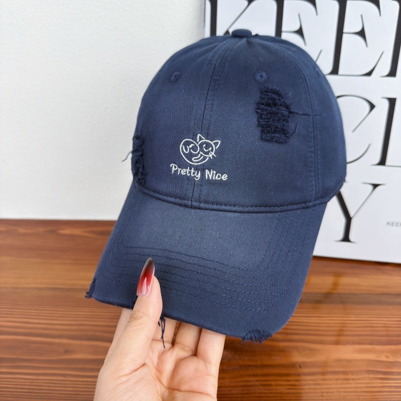 Women's Distressed Casual Embroidered Baseball Cap Stornfield