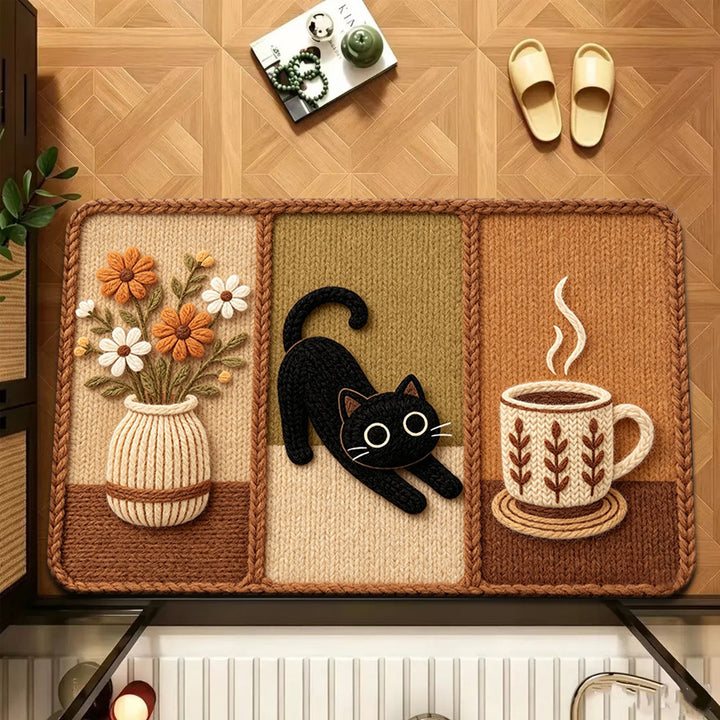 Cat-Themed Decorative Area Mat